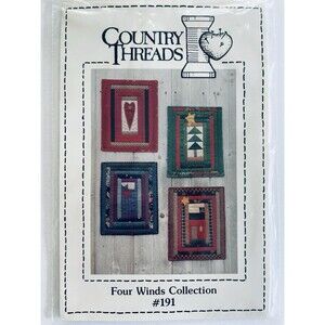 Country Threads Four Winds Collection Wall Quilt Patterns Heart Tree Cat House